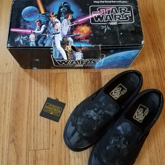 darth vader vans slip ons